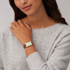 Fossil Leather Mother Of Pearl watch