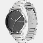 Ck Slate Men Quartz Black Dial Analog Stainless Steel Watch 25200256