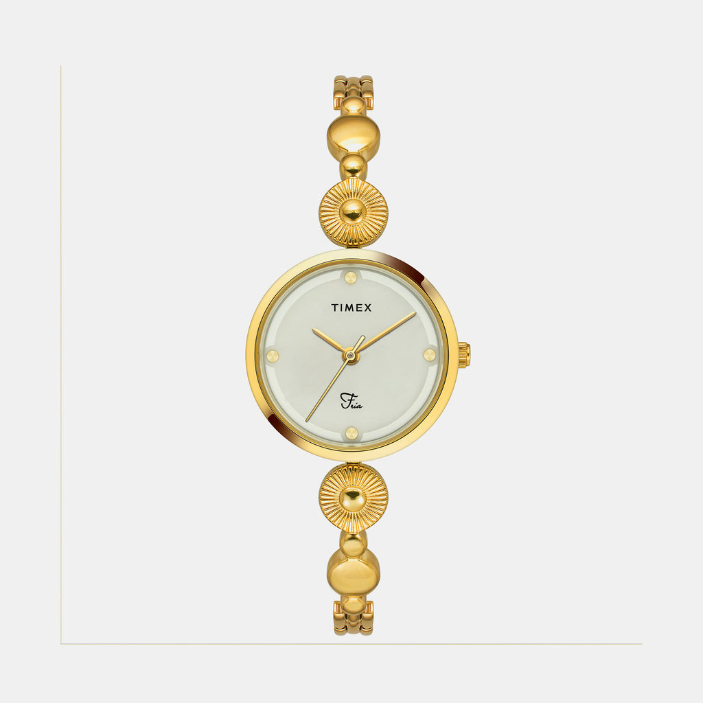 Timex Round Mother Of Pearl Analog watch