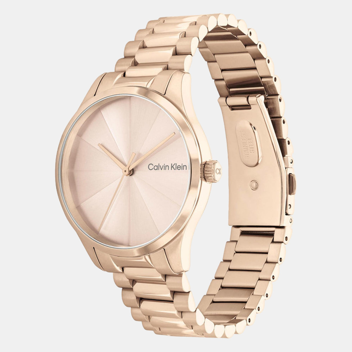 Ck Burst Unisex Quartz Pink Dial Analog Stainless Steel Watch 25200231