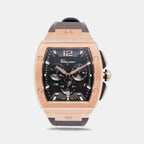 Ferragamo Tonneau Black Chronograph watch