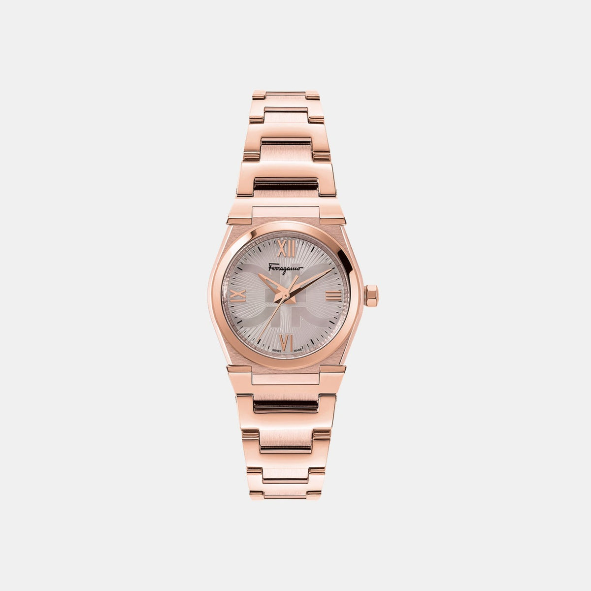 Ferragamo Round Grey Analog watch
