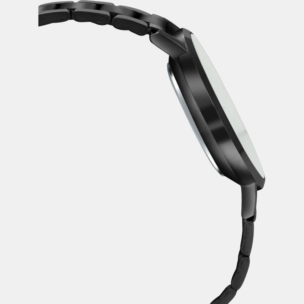 Enticer Men Quartz Black Dial Analog Stainless Steel Watch A1973