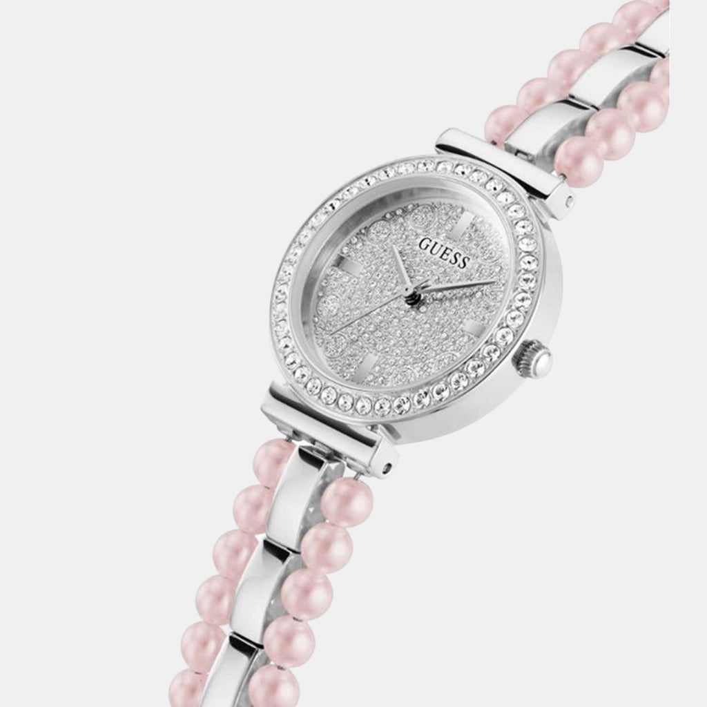 Women Quartz Silver Dial Analog Stainless Steel Watch GW0531L1