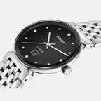 Florence Women Quartz Black Dial Analog Stainless Steel Watch R48913733