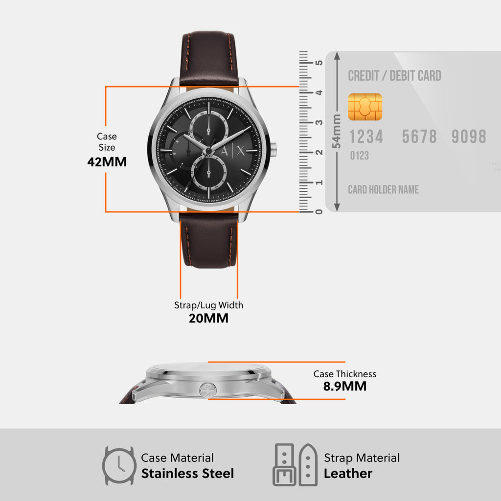 Armani Exchange Stainless Steel Round watch