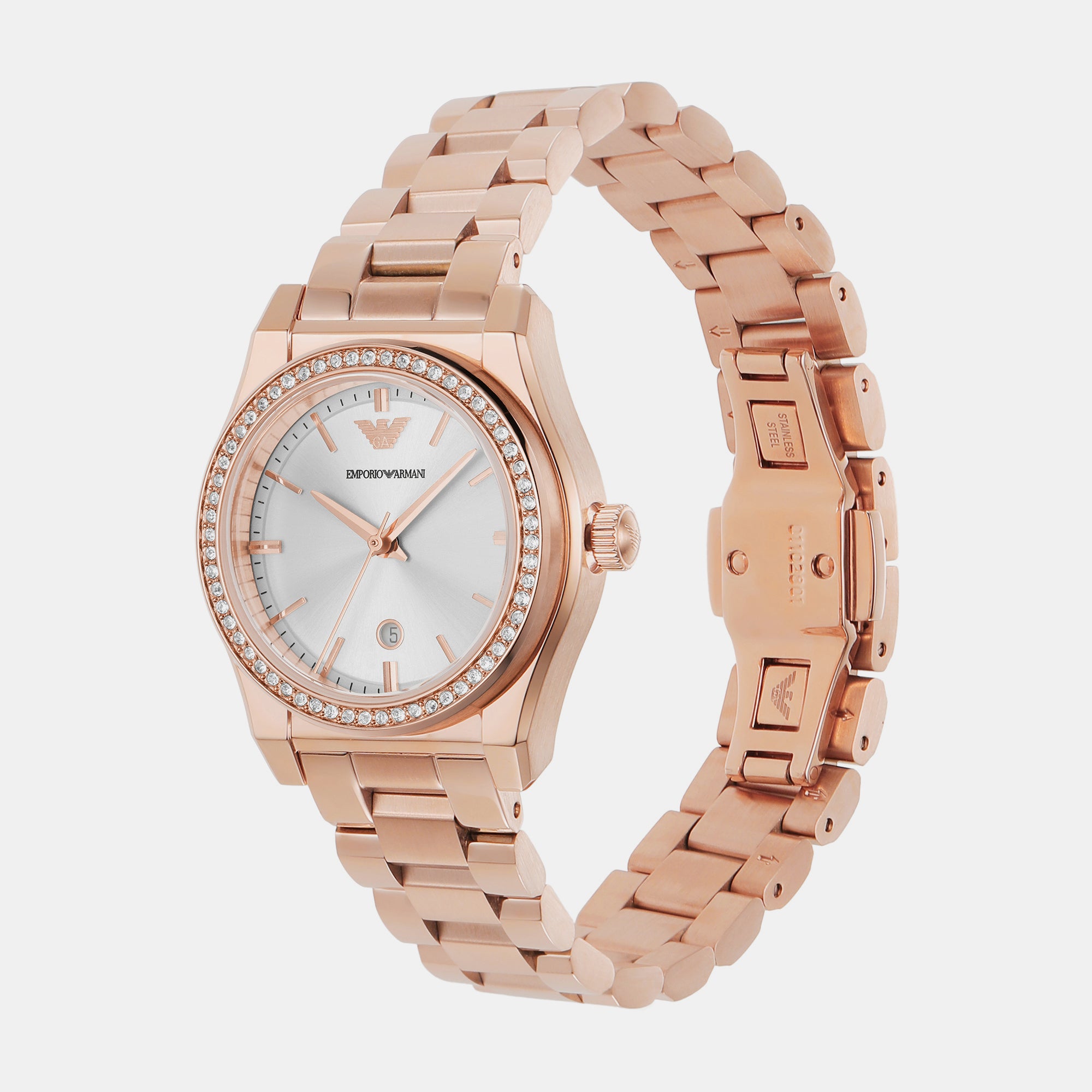 Emporio Armani Women Round Silver watch