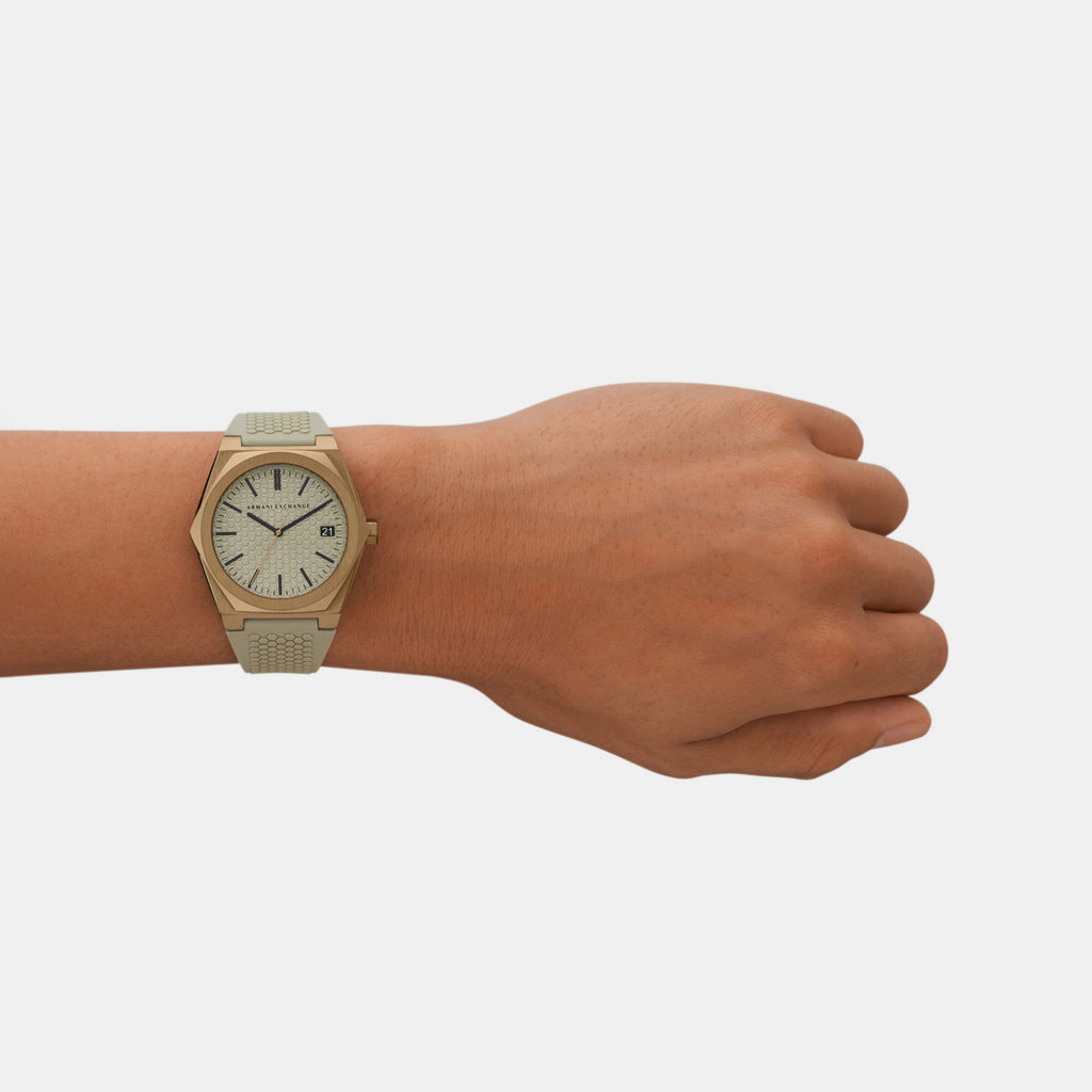 Armani Exchange Men Round Silver watch