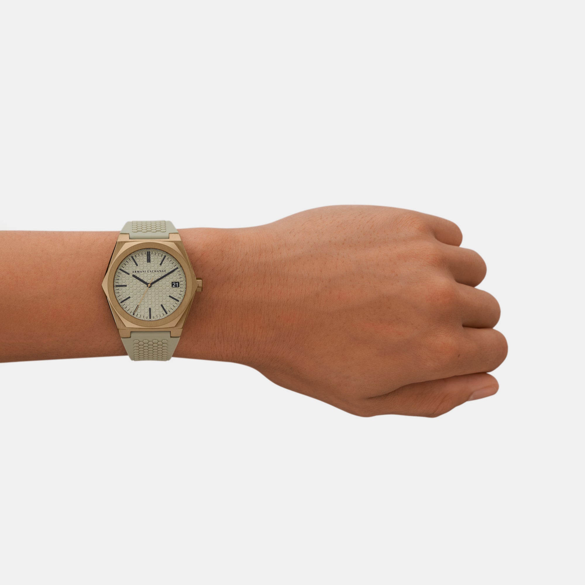 Armani Exchange Men Round Silver watch