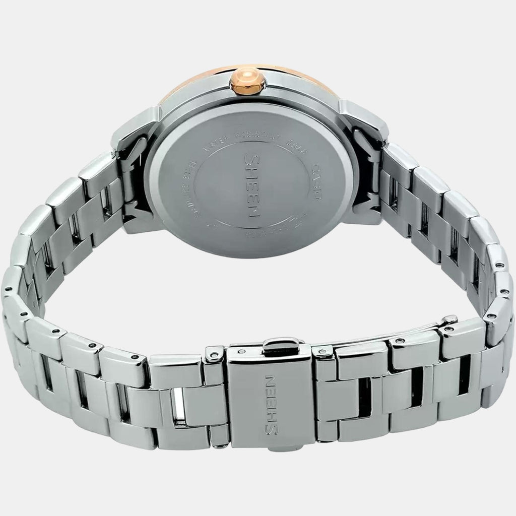 Sheen Women Quartz Silver Dial Chronograph Stainless Steel Watch SX209