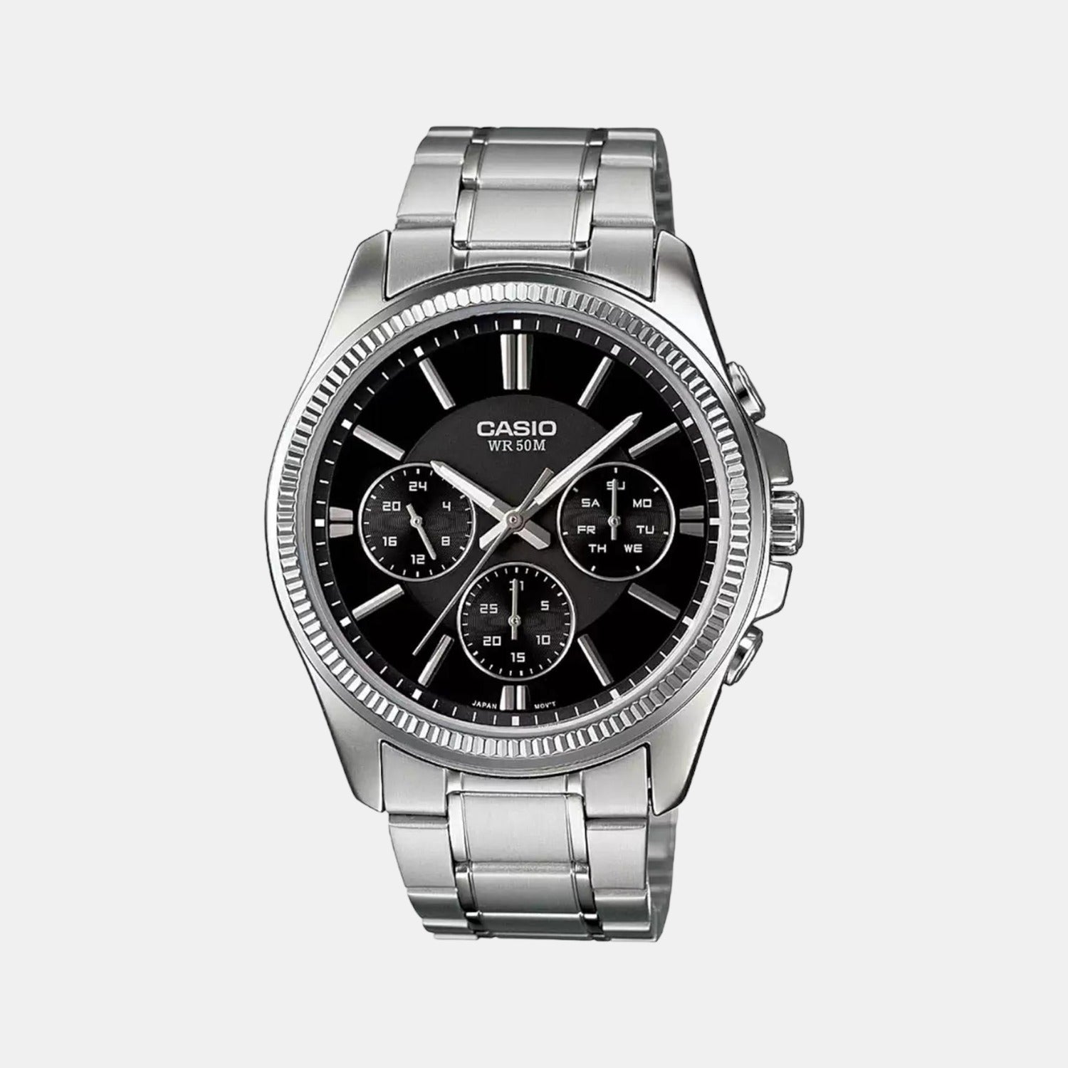 Casio Round Black Chronograph watch