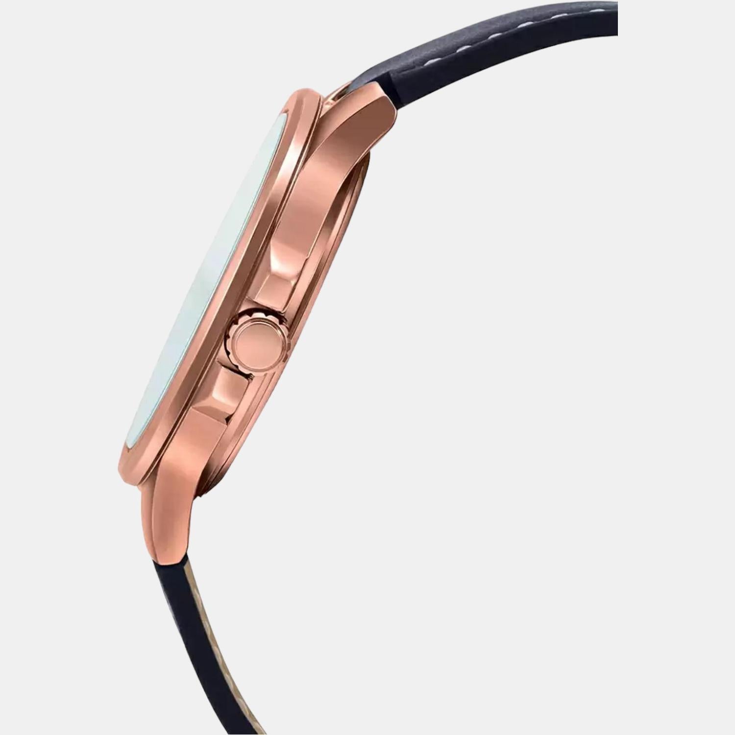 Casio Men Round Rose Gold watch