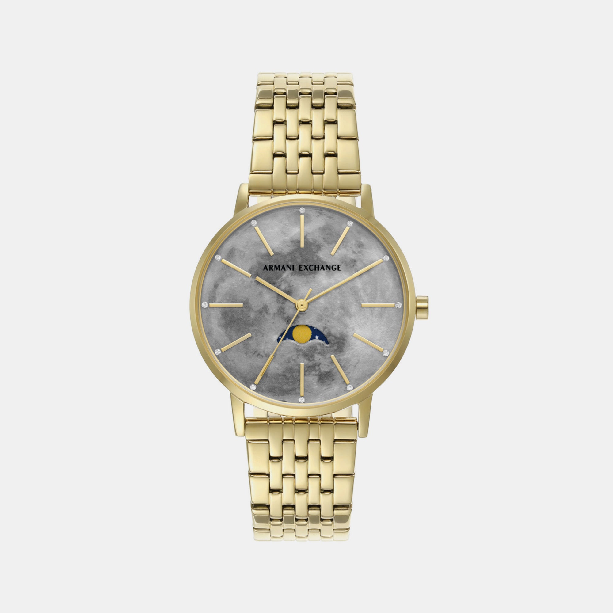 Female Grey Analog Stainless Steel Watch AX5586 – Just In Time