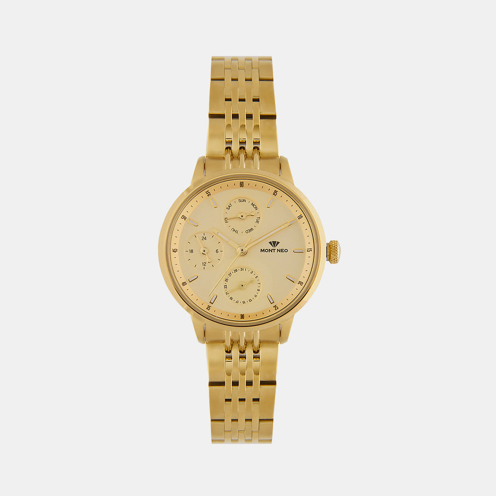 Mont Neo Round Champagne Chronograph watch