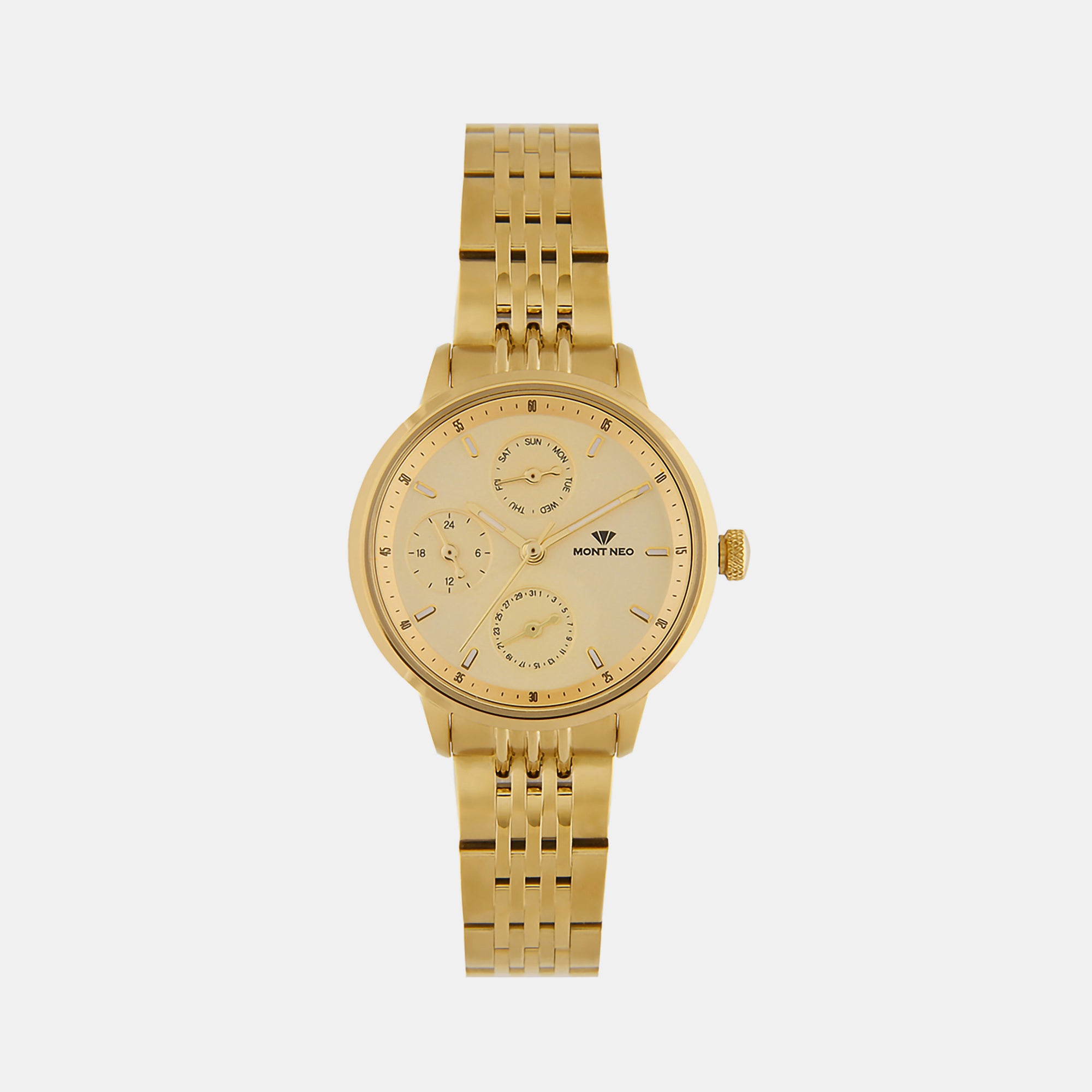 Mont Neo Round Champagne Chronograph watch