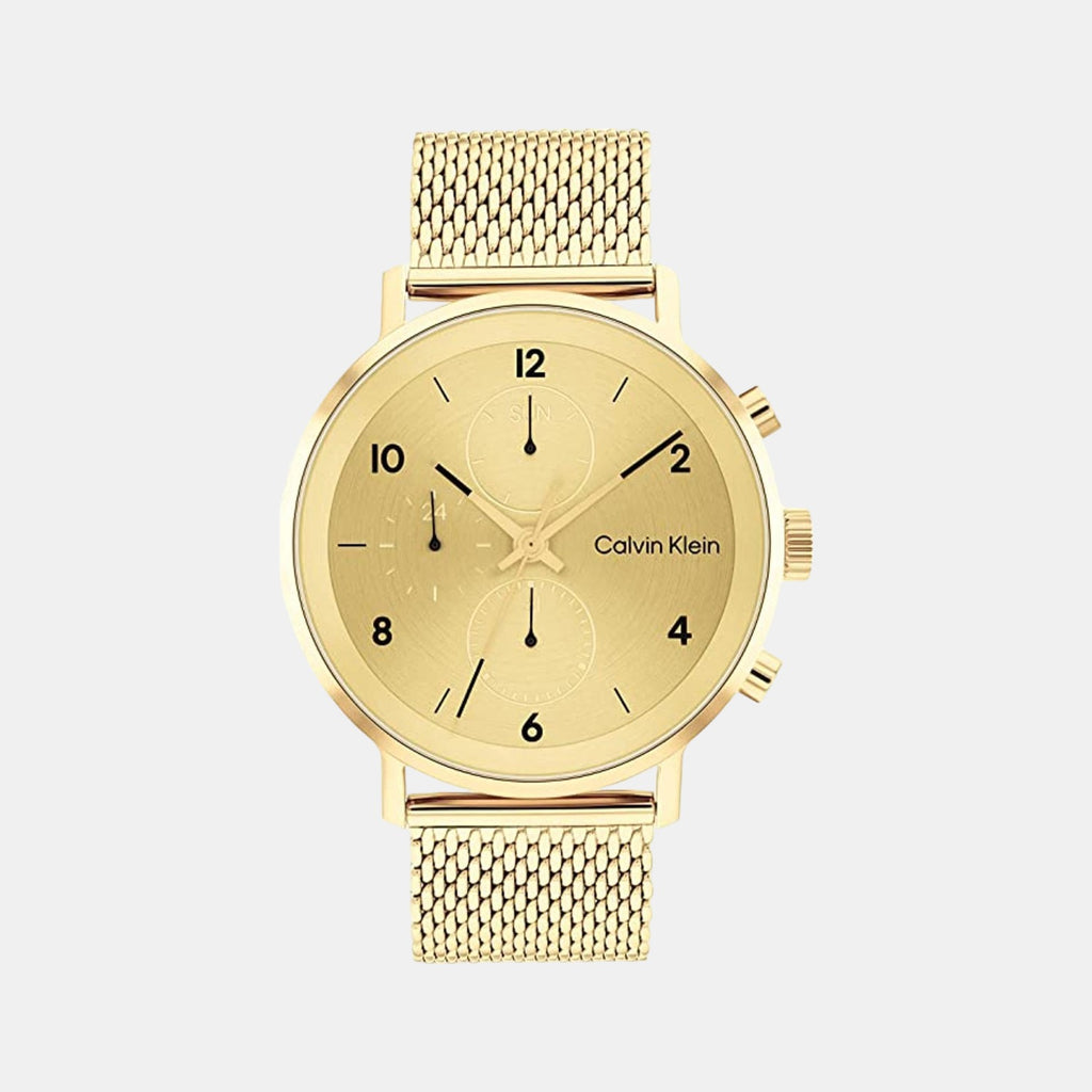 Calvin Klein Round Gold Chronograph watch