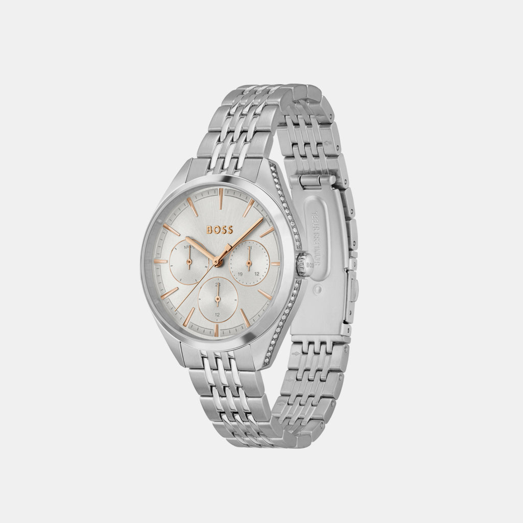 Boss Women Round Silver watch