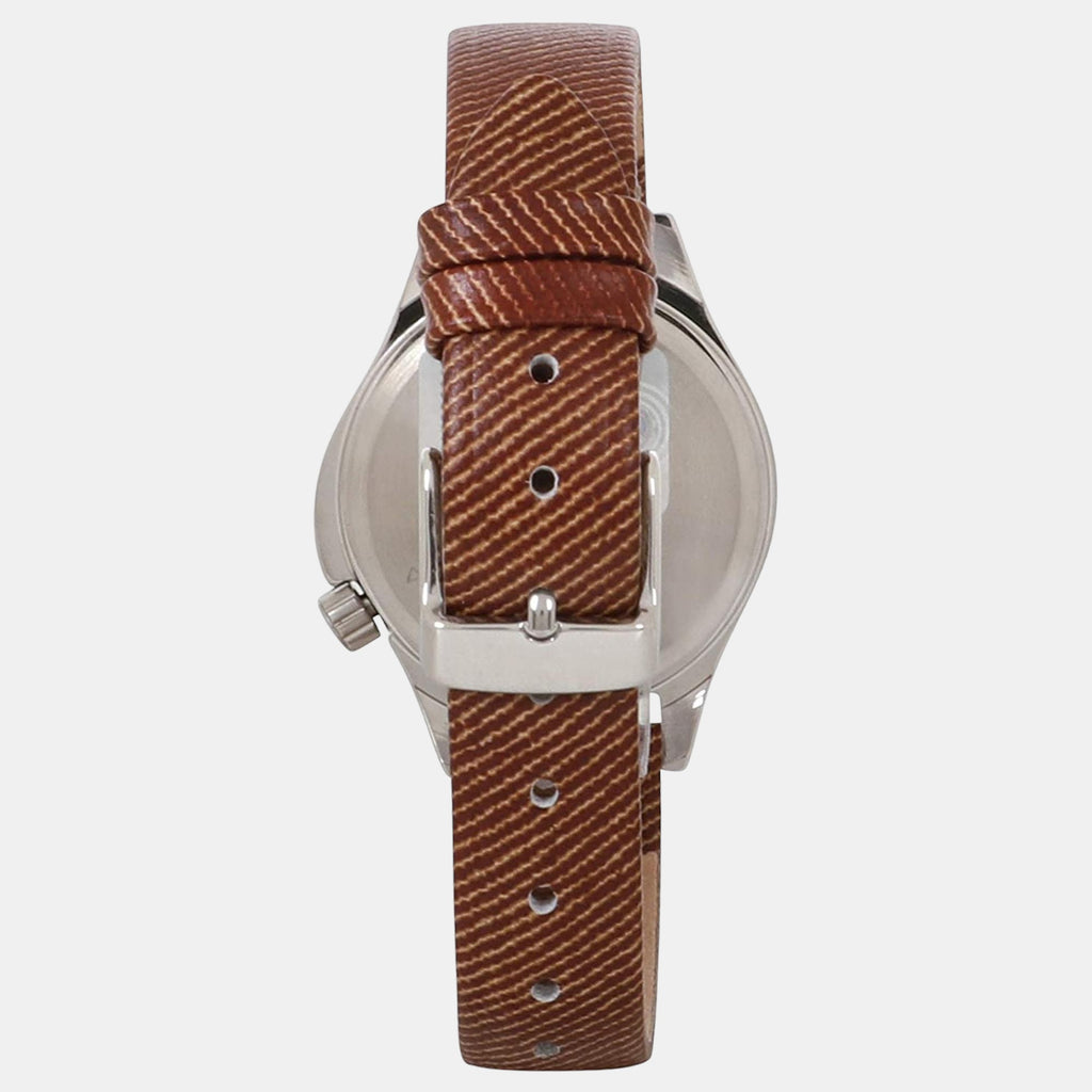 Women Quartz Grey Dial Analog Leather Watch TW037HL06