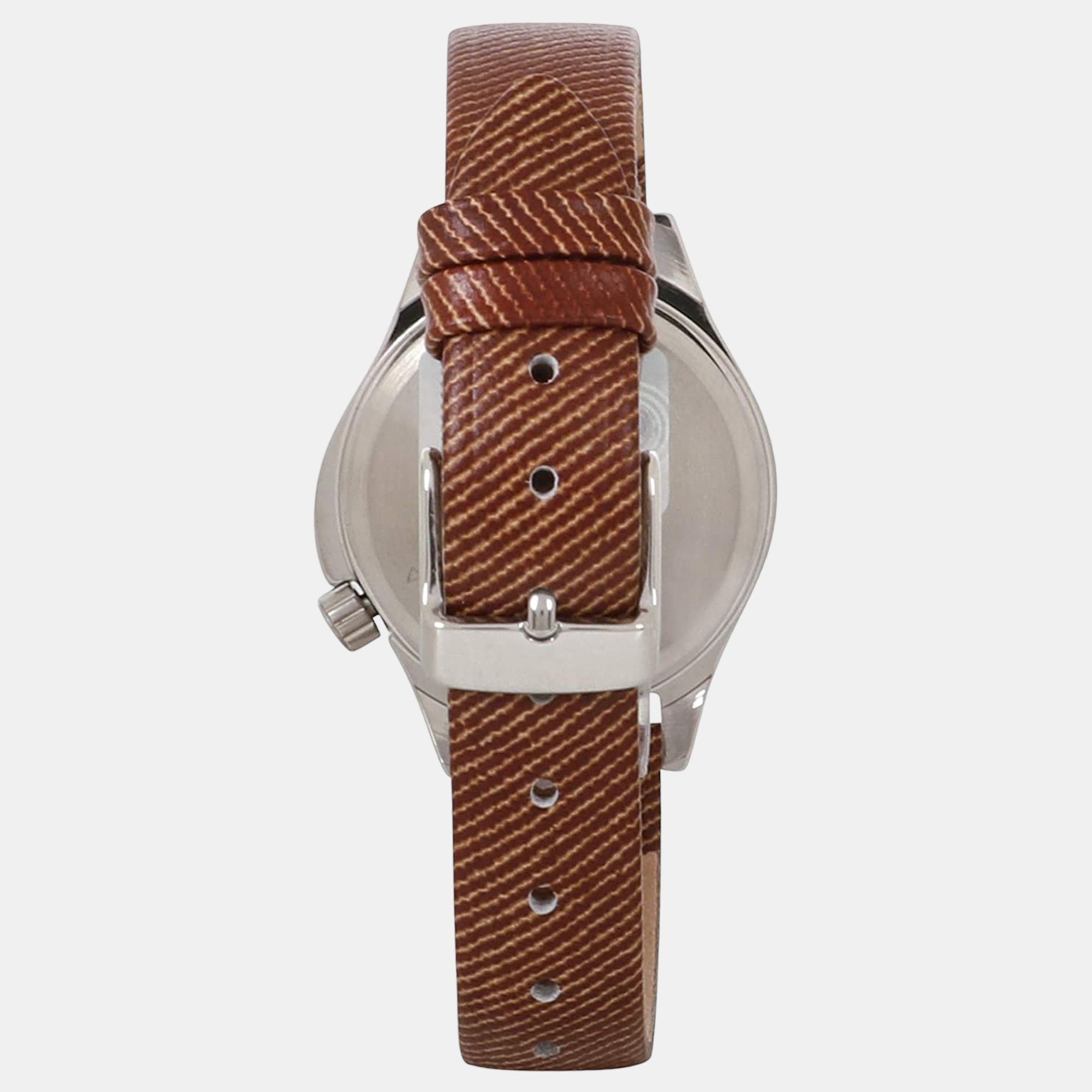 Women Quartz Grey Dial Analog Leather Watch TW037HL06