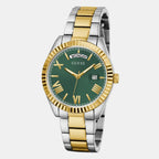 Luna Women Quartz Green Dial Analog Stainless Steel Watch GW0308L5