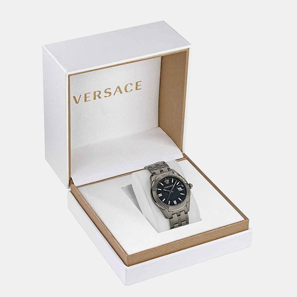 Men Quartz Grey Dial Analog Stainless Steel Watch VE3K00622