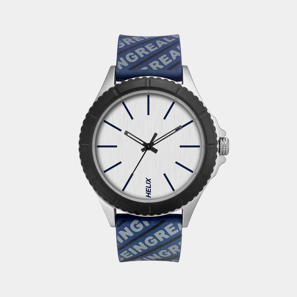 Helix Round Silver Analog watch