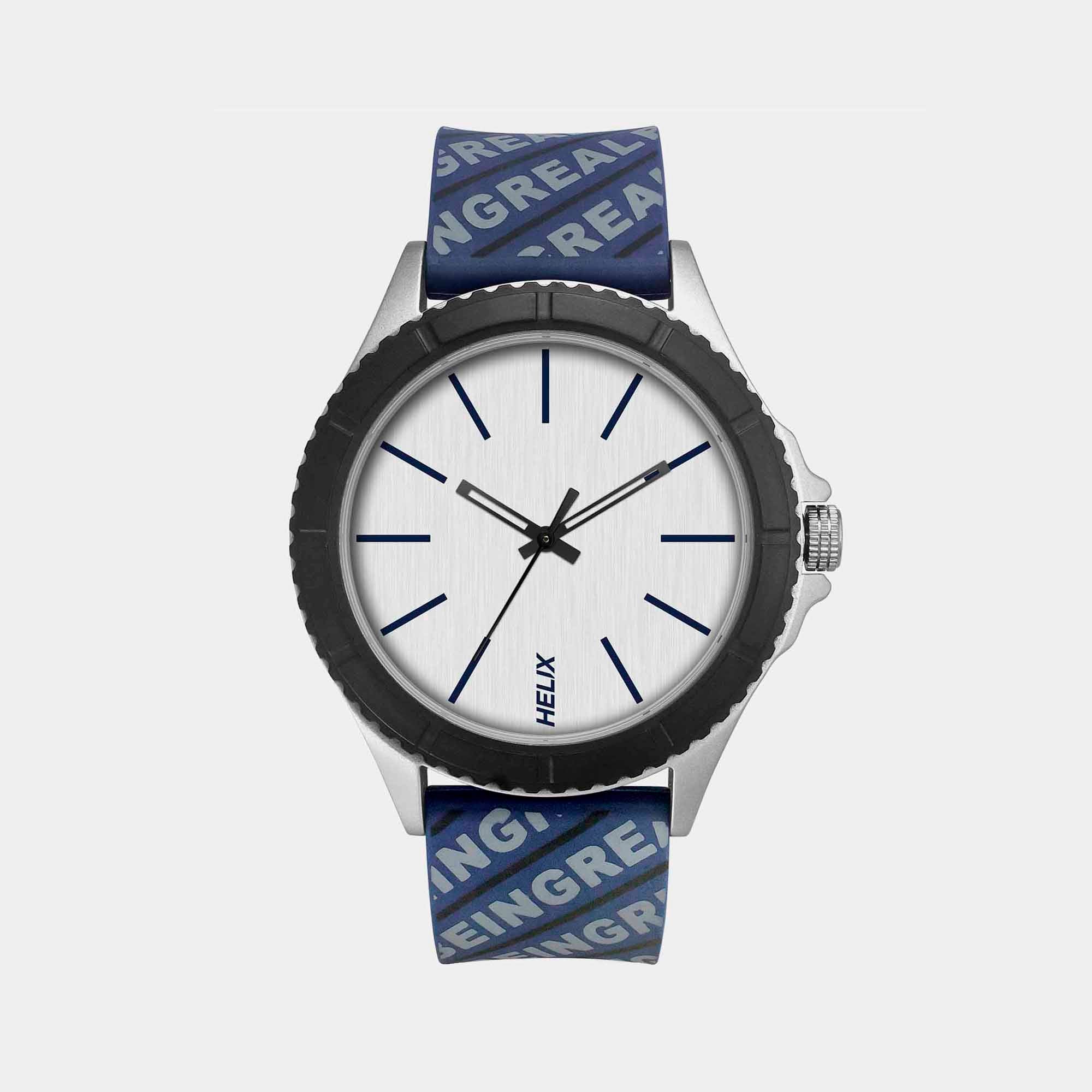 Helix Round Silver Analog watch