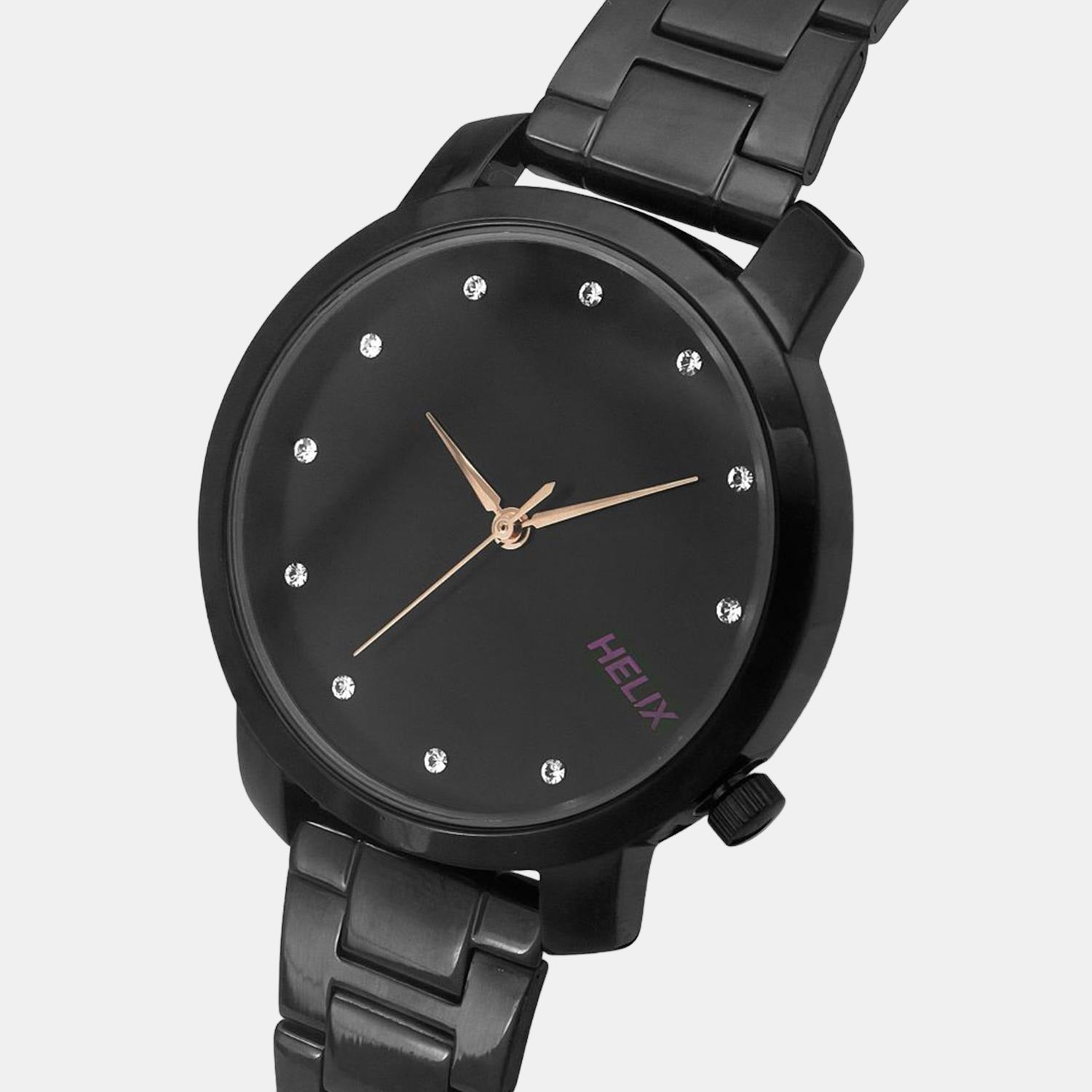 Helix Stainless Steel Black watch