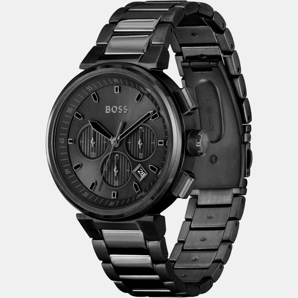 Boss Men Round Black watch