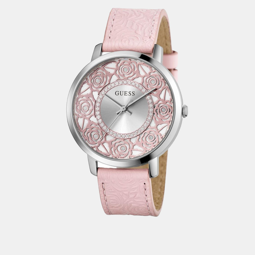 Dahila Women Quartz Pink Dial Analog Leather Watch GW0529L1