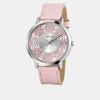 Dahila Women Quartz Pink Dial Analog Leather Watch GW0529L1