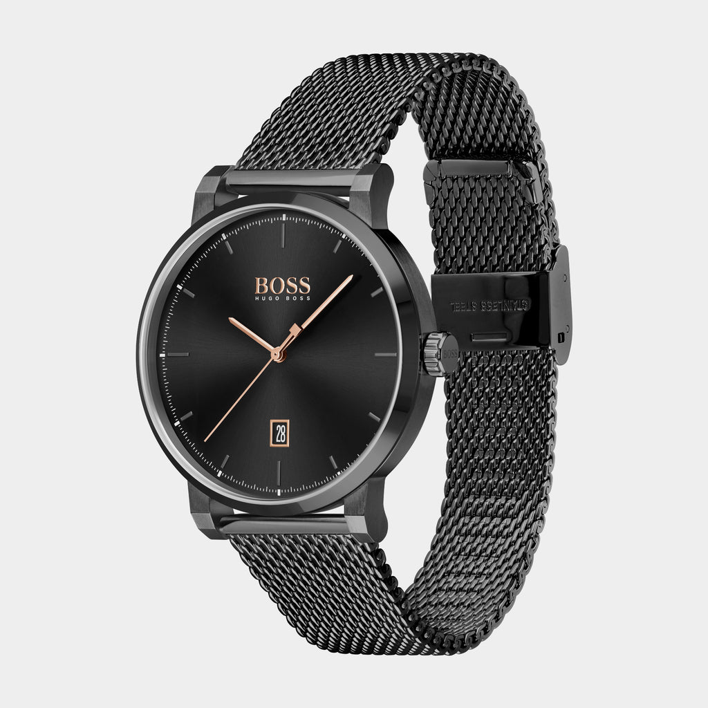 Boss Men Round Black watch