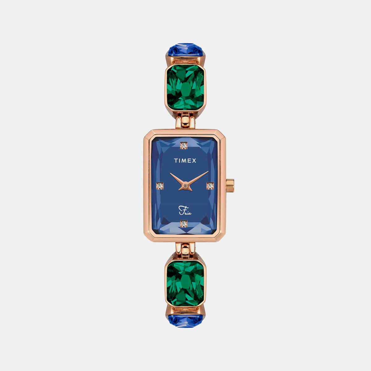 Timex Rectangular Blue Analog watch