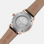 Heritage Men Automatic Black Dial Analog Leather Watch ME3222