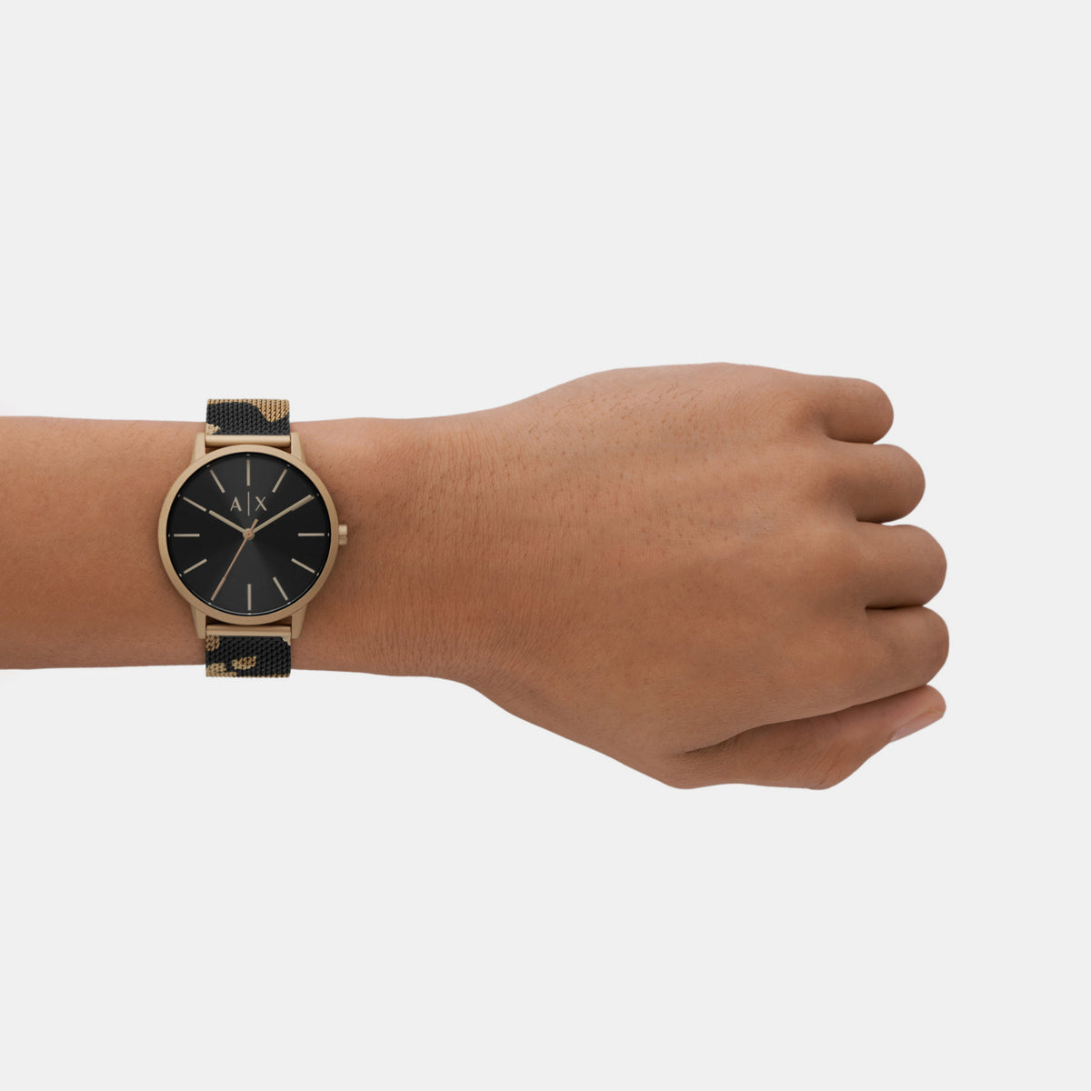 Armani Exchange Men Round Black watch