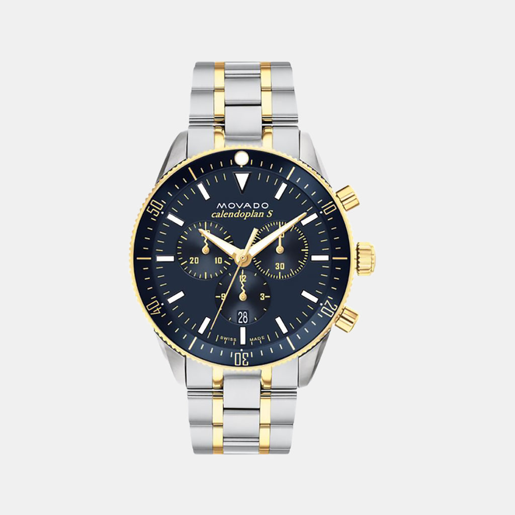 Movado Round Blue Chronograph watch