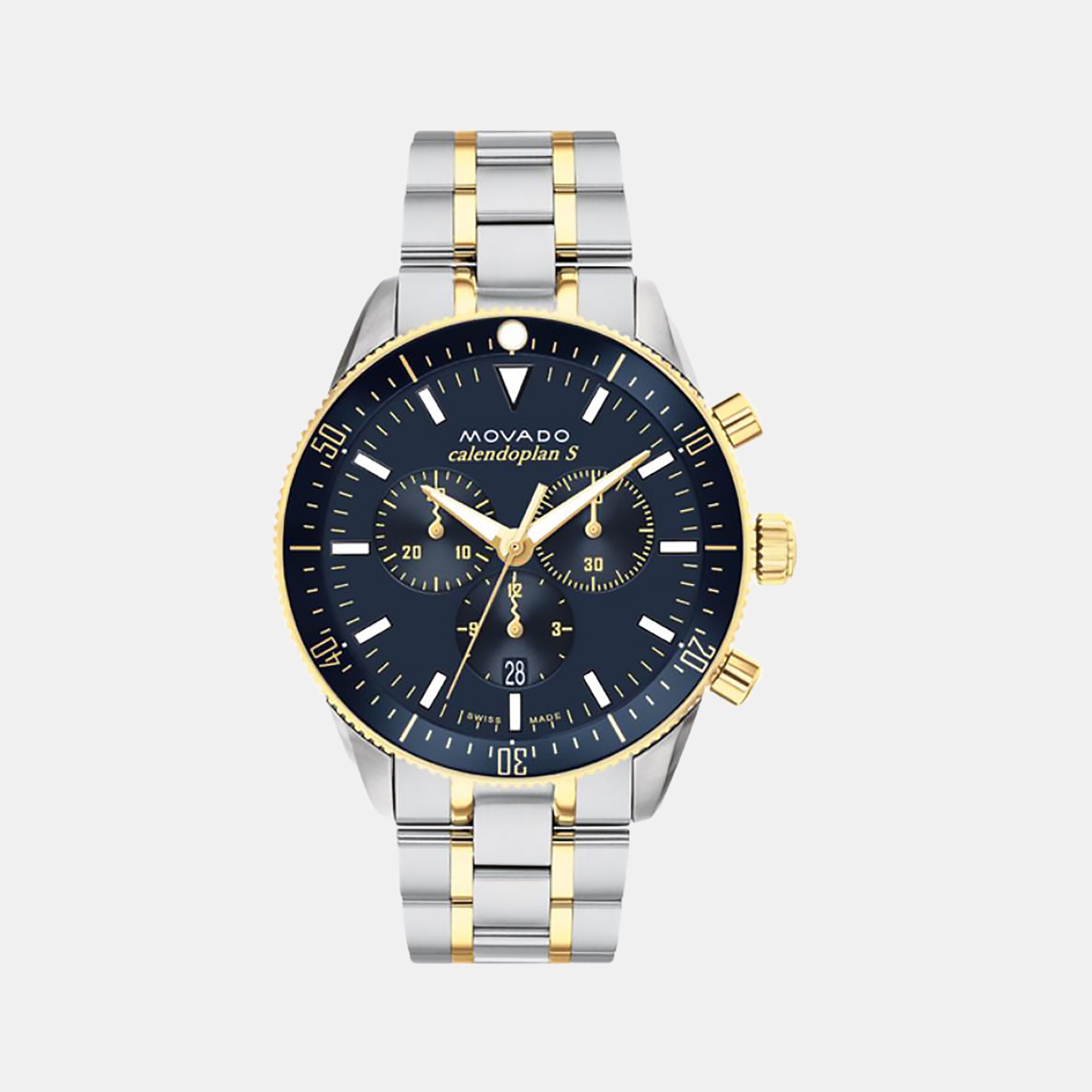 Movado Round Blue Chronograph watch