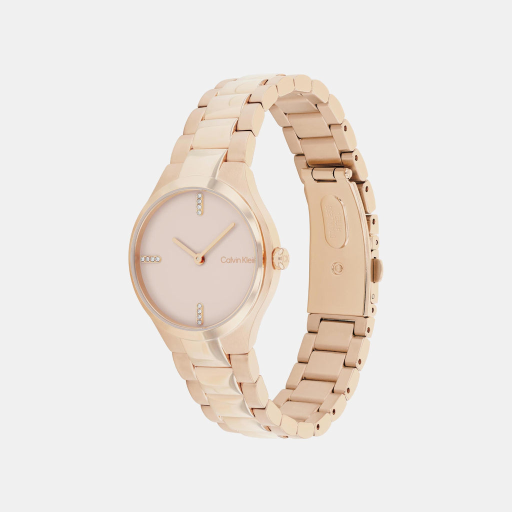 Calvin Klein Women Round Gold watch