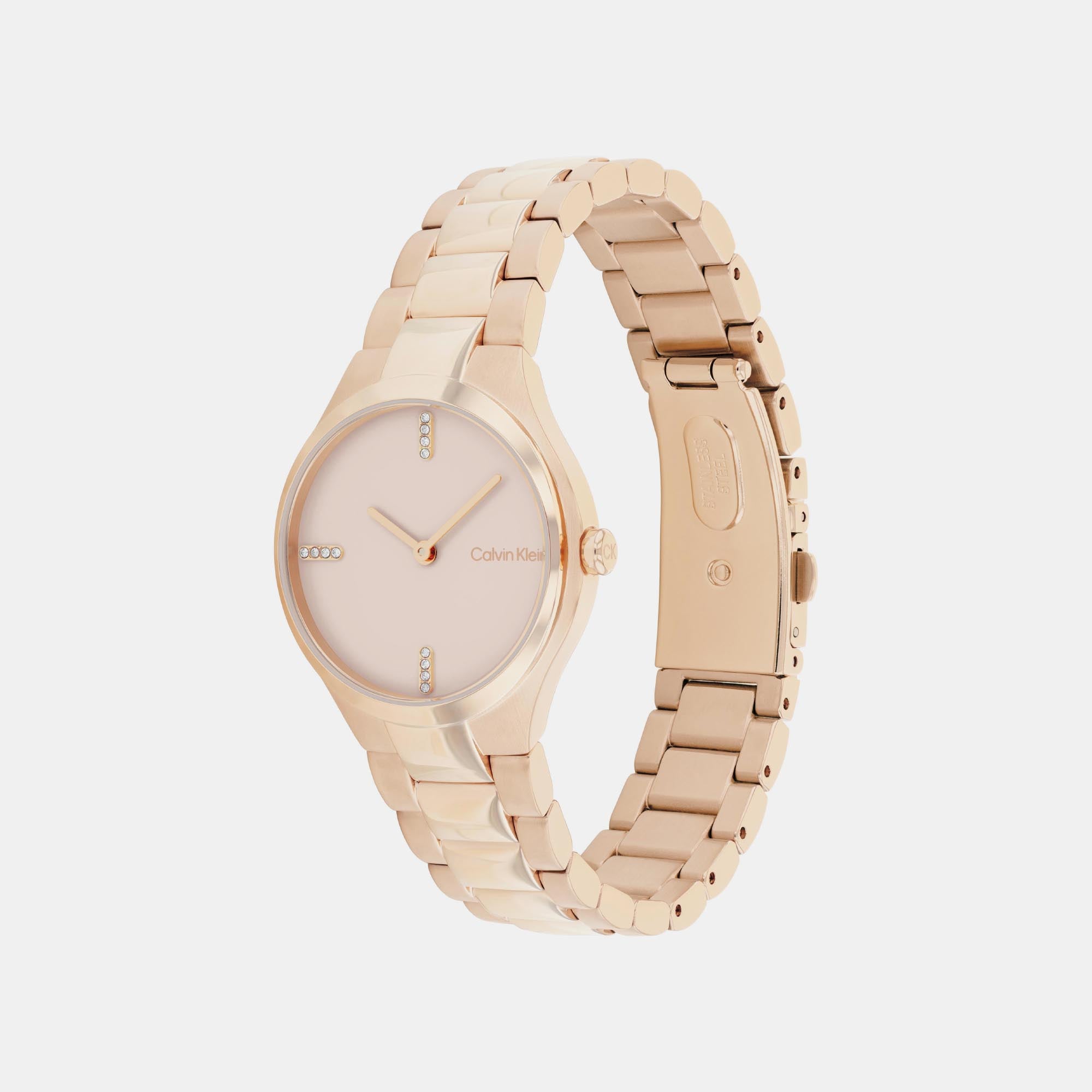 Calvin Klein Women Round Gold watch