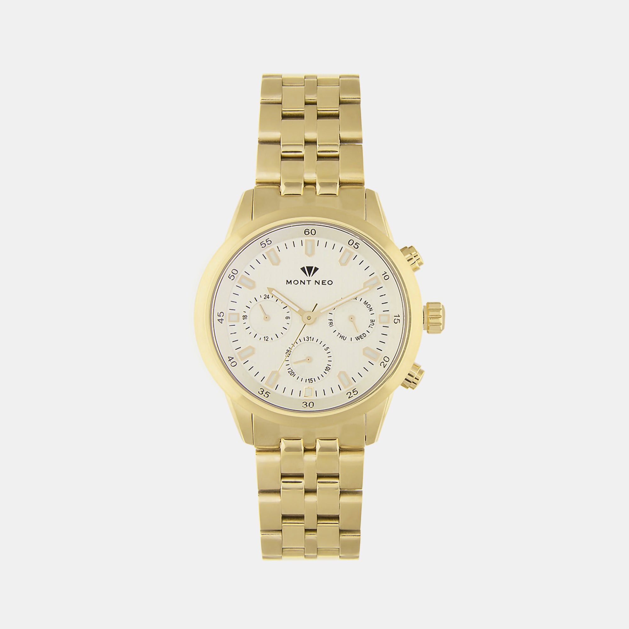 Mont Neo Round Silver Chronograph watch