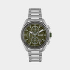 Boss Round Green Chronograph watch