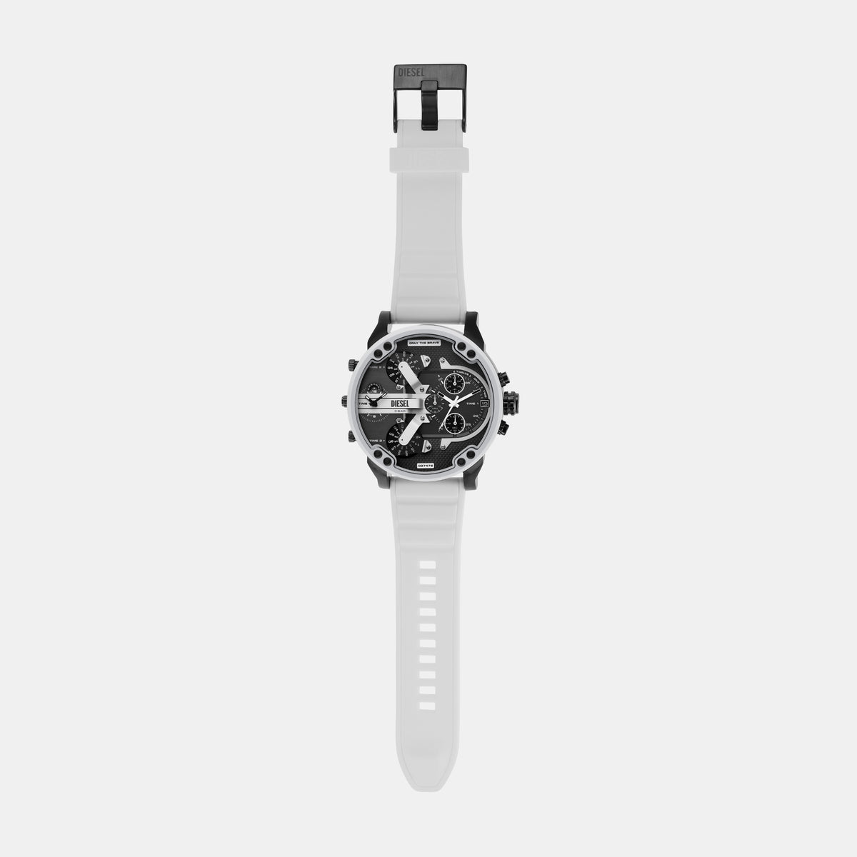 Mr. Daddy Men Quartz Black Dial Chronograph Silicone Watch DZ7478