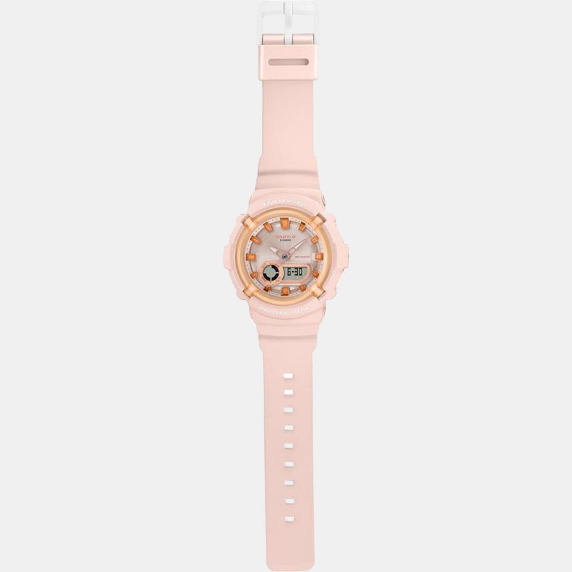 Baby-G Women Quartz Pink Dial Analog-Digital Resin Watch B230