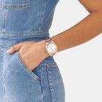 Scarlette Women Quartz Silver Dial Analog Stainless Steel Watch ES5261