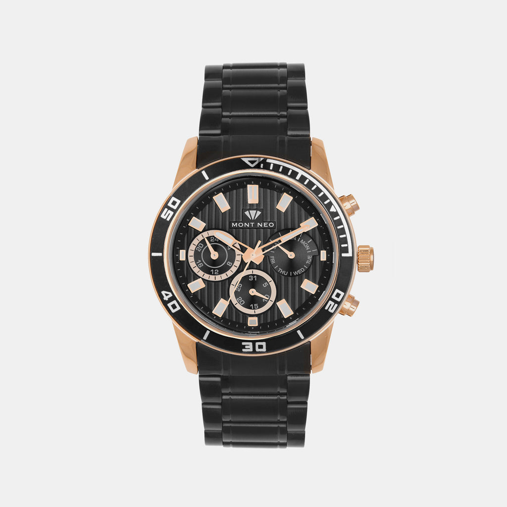 Mont Neo Round Black Chronograph watch