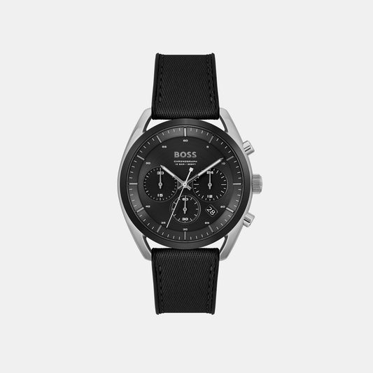 Top Male Black Chronograph Silicon Watch 1514091