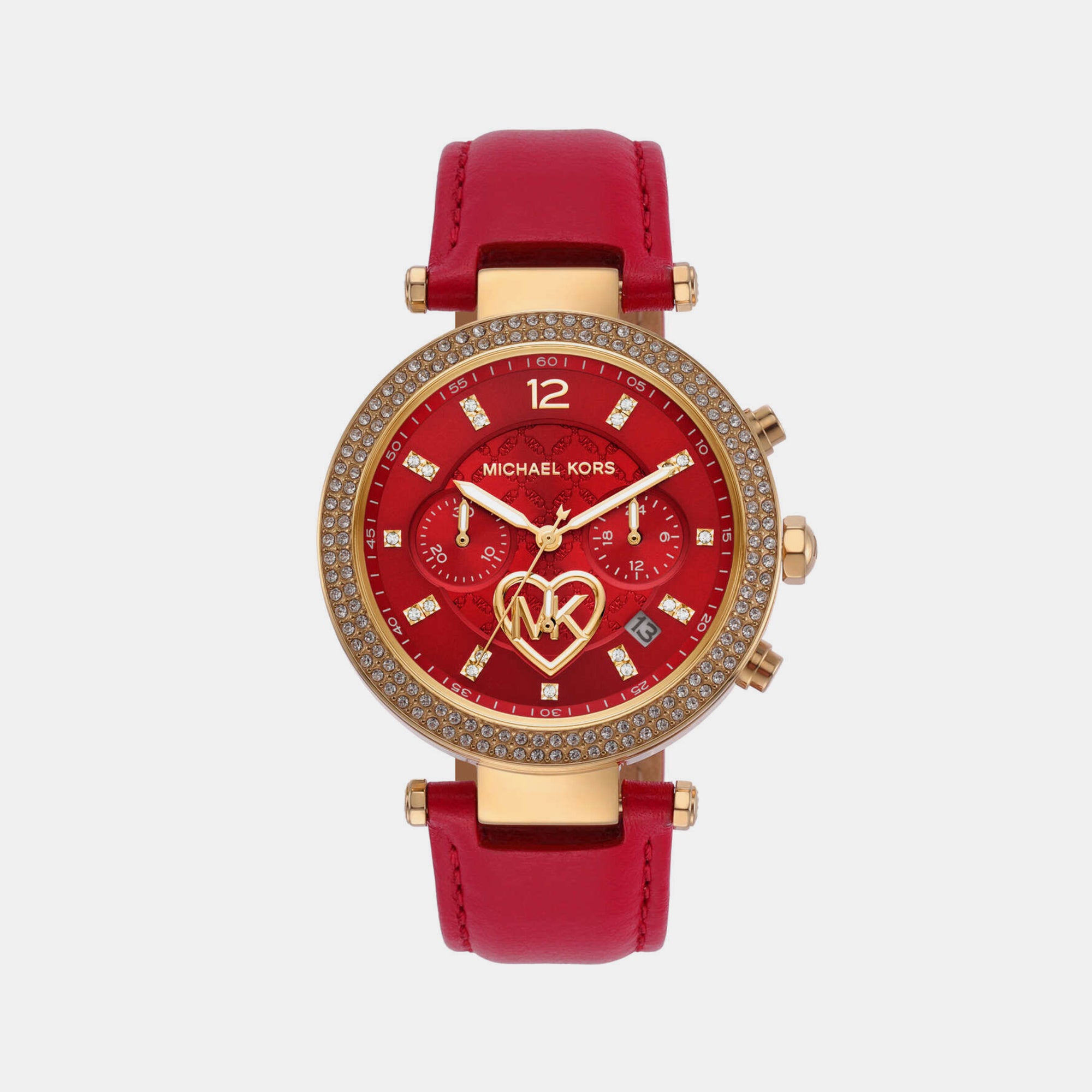 All red shop michael kors watch