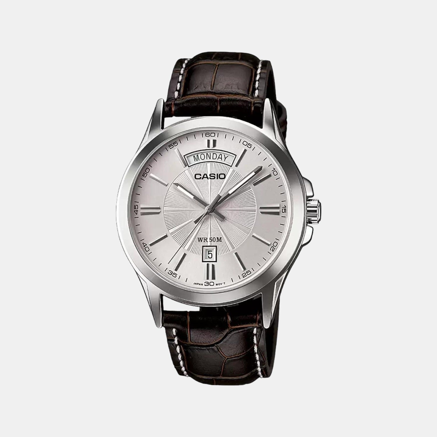 Casio Round White Analog watch