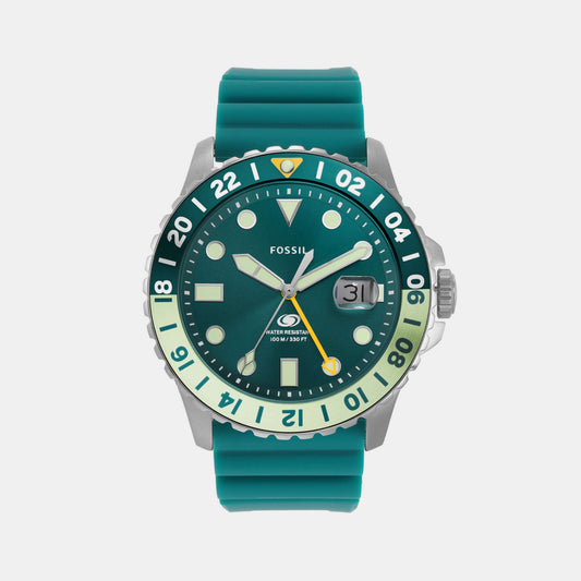 Male Green Analog Silicone Watch FS5992