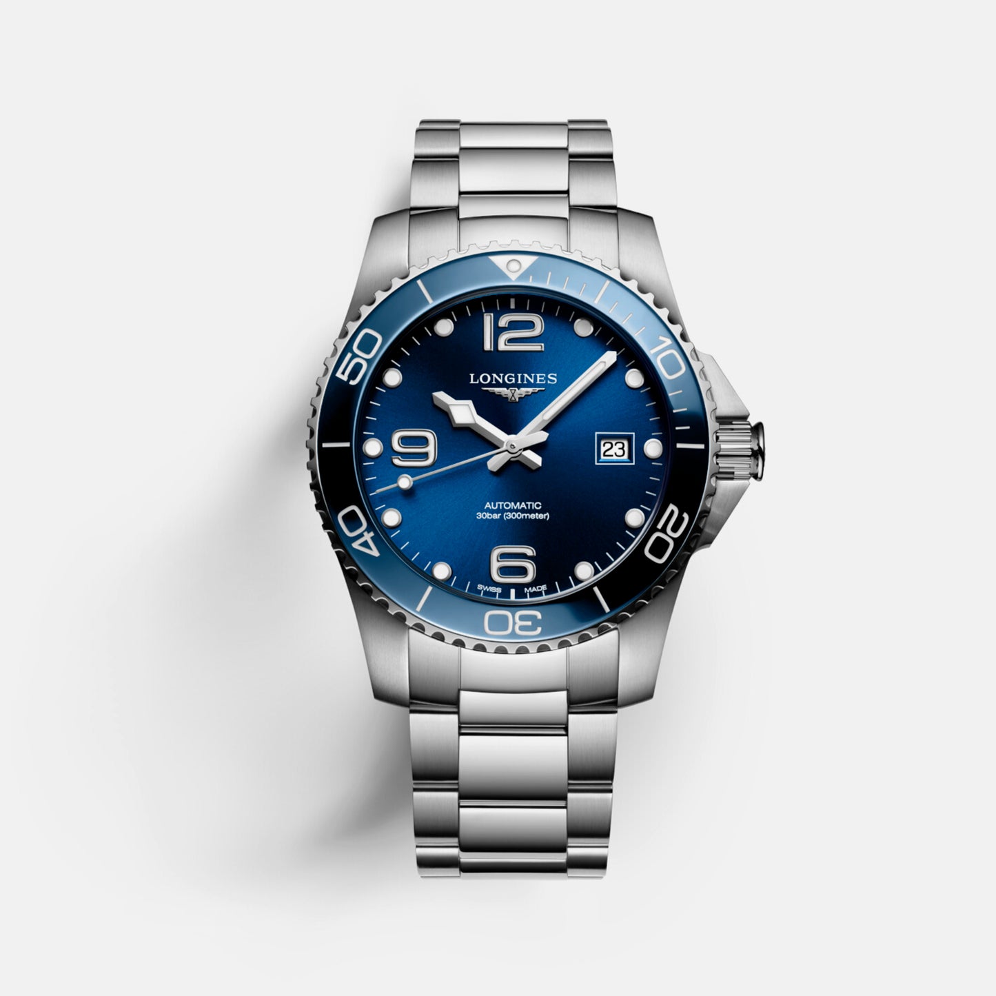 Men Blue Automatic Stainless Steel Watch L37814966